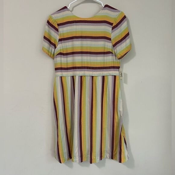 NWT Madewell Striped Scoop-Back Dress - Picture 6 of 16